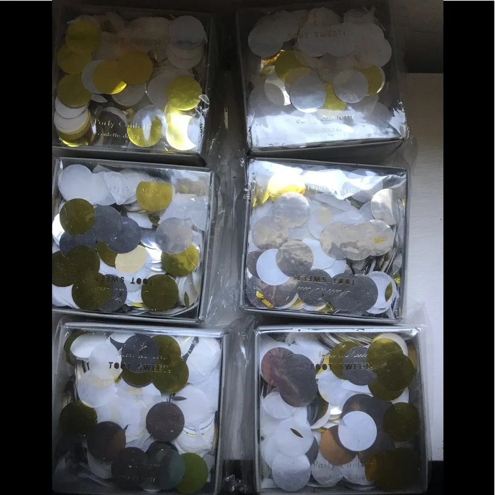 NWT Anthropologie Metallic Party Confetti 6 boxes